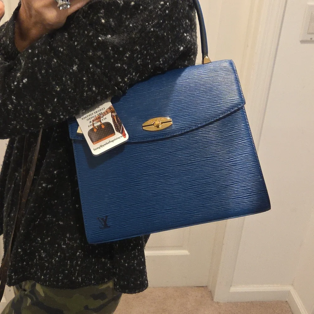 LOUIS VUITTON VINTAGE 1992 ULTRA RARE EPI LEATHER MALESHERBES BAG EXCELLENT COND - Picture 6 of 17